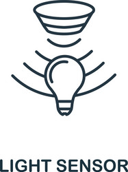 light sensor outline icon thin line style from vector image