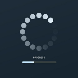 load bar for mobile apps web preloader on dark vector image