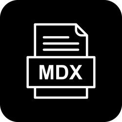 mdx file document icon vector