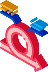 round agile arrow mark with comments isometric vector image
