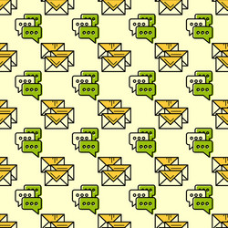 seamless pattern with envelopes vector image