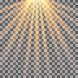 Sun Rays Transparent Background vector image