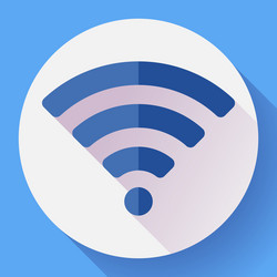 Wifi free internet connection icon flat design vector