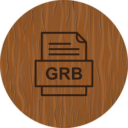 grb file document icon vector image
