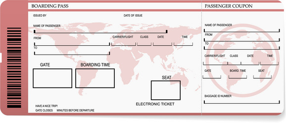 Pattern a boarding pass or air ticket Royalty Free Vector