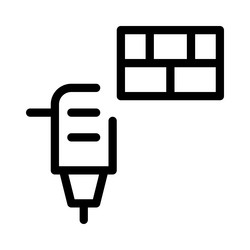 Power tool used to create hole in walls vector