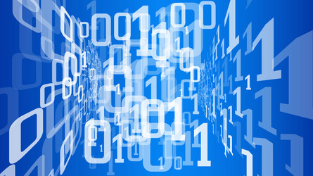 Binary code numbers backdrop machine learning ai vector
