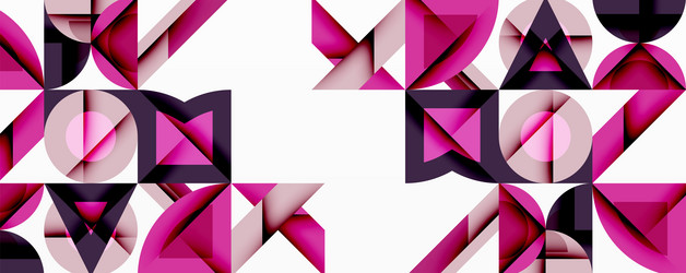circles squares lines abstract background vector image