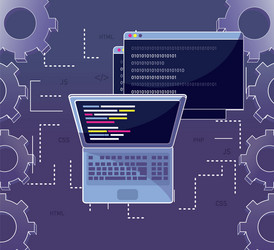 program coding concept vector image