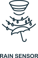 rain sensor outline icon thin line style from vector