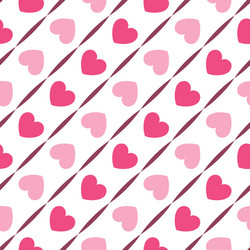 Retro abstract heart seamless pattern for r Vector Image