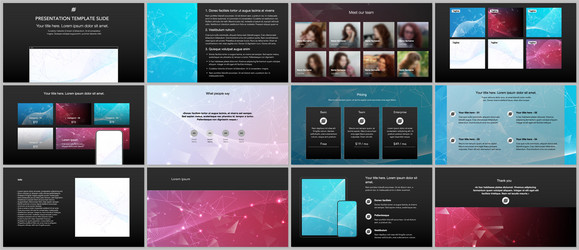 Templates for website design presentations vector