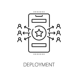 web app deployment application optimization icon vector image