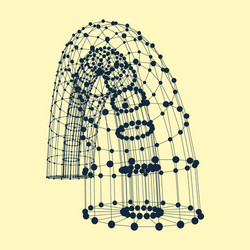 abstract connection points and lines graphic vector image