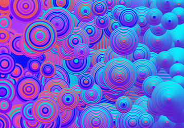abstract psychedelic background with circles vector image