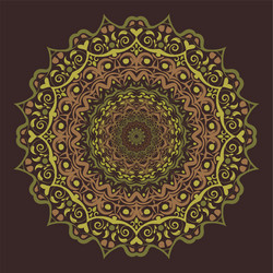 Hand drawn mandala art vector