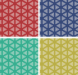 set of colorful geometric pattern background vector image