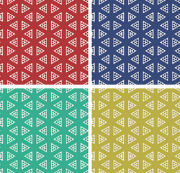 set of colorful geometric pattern background vector