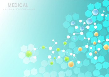 Abstract molecular structure hexagon pattern vector
