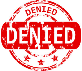 Denied rubber stamp vector