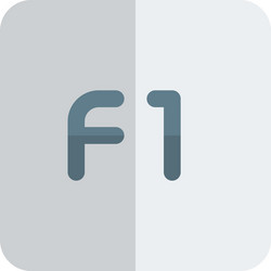 f1 help key function computer button layout vector