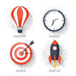 flat background with paperstemwork concept vector image