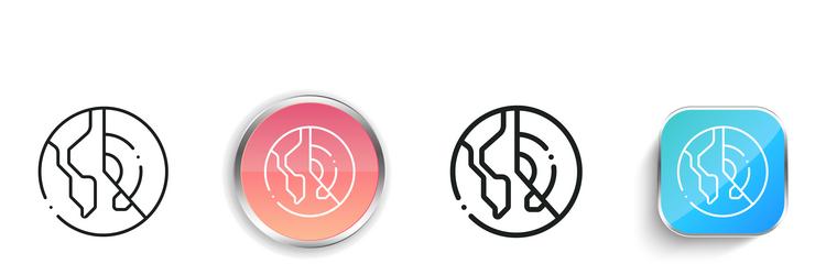 layers icon thin linear regular and button style vector image