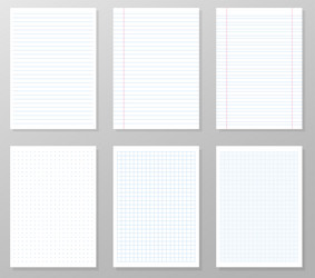 Notebook paper lines on for writing text vector