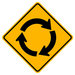Roundabout Warning Signs vector image
