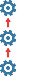 vertical integration icon colored simple elements vector image