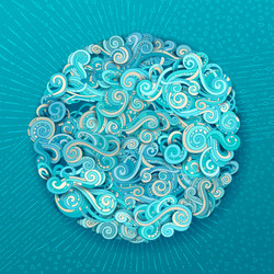 Abstract blue swirls background vector