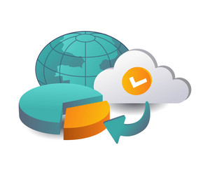 calculating percentage of data stored on global vector image