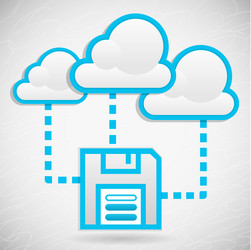 Cloud Data Storage Concepts vector image