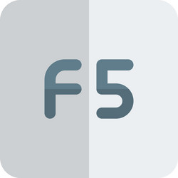 F5 refresh key function computer button layout vector