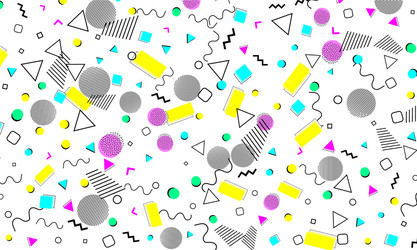 pop art color background memphis pattern vector image