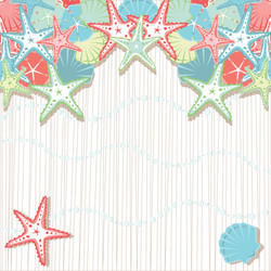 Seashell beach party Royalty Free Vector Image