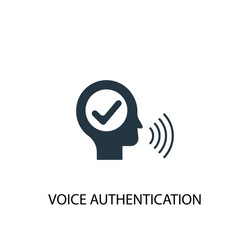voice authentication icon simple element vector image
