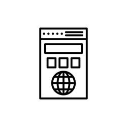 website ui design icon isolated on white vector image