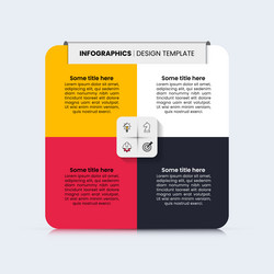 Workflow Infographic Template - 4 Steps vector image