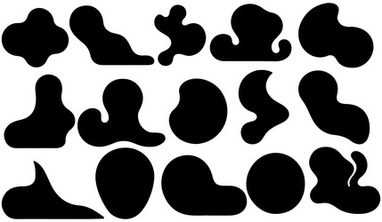 abstract black blob forms for creative vector image