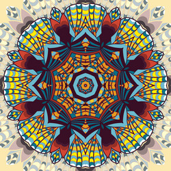 beautiful circular background fractal image vector image