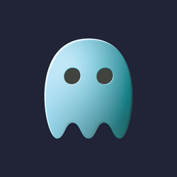 game ui asset gaming user interface ghost icon vector image