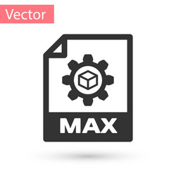 Grey max file document icon download button vector