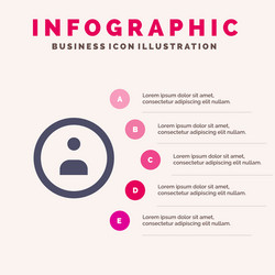 interface navigation user solid icon infographics vector image