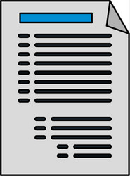 Paper document with lines icon image vector