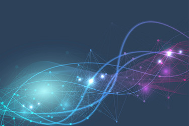Science network pattern connecting lines and dots vector