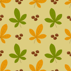 seamless pattern with autumn elements vector image