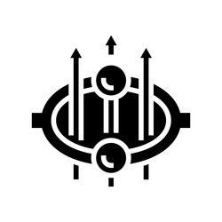 superconducting loop quantum computer glyph icon vector image