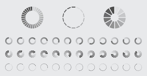 circular loading buffering icons set vector