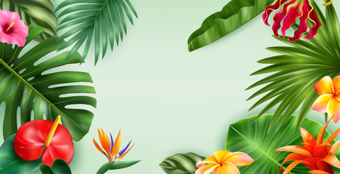 Dense Jungle Landscape Background Vector Image